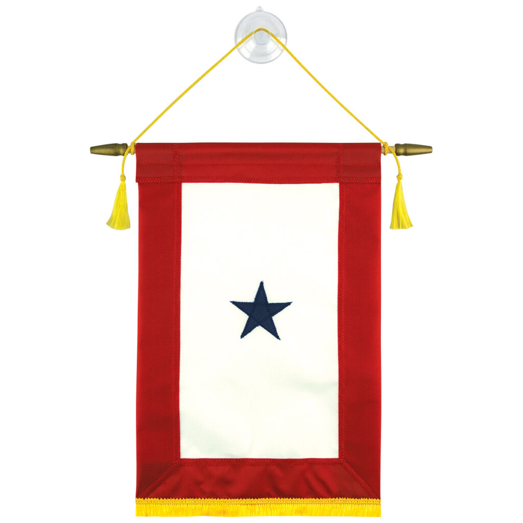 blue star service banner 1 star 8x12 070363