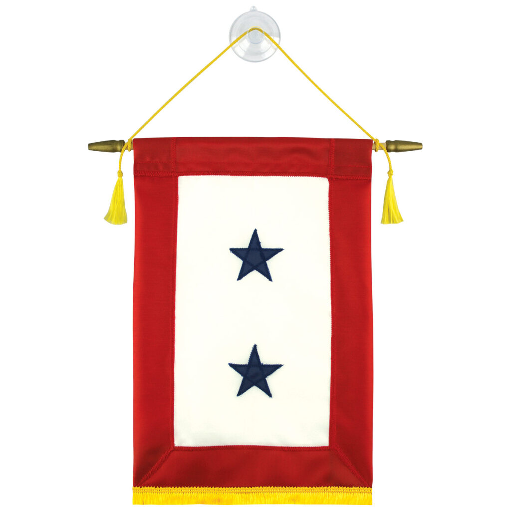 blue star service banner 2 star 8x12 070366