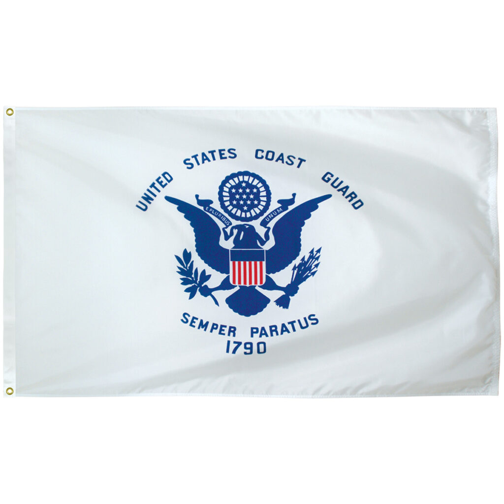 coast guard flag 3x5 nylon outdoor 070054