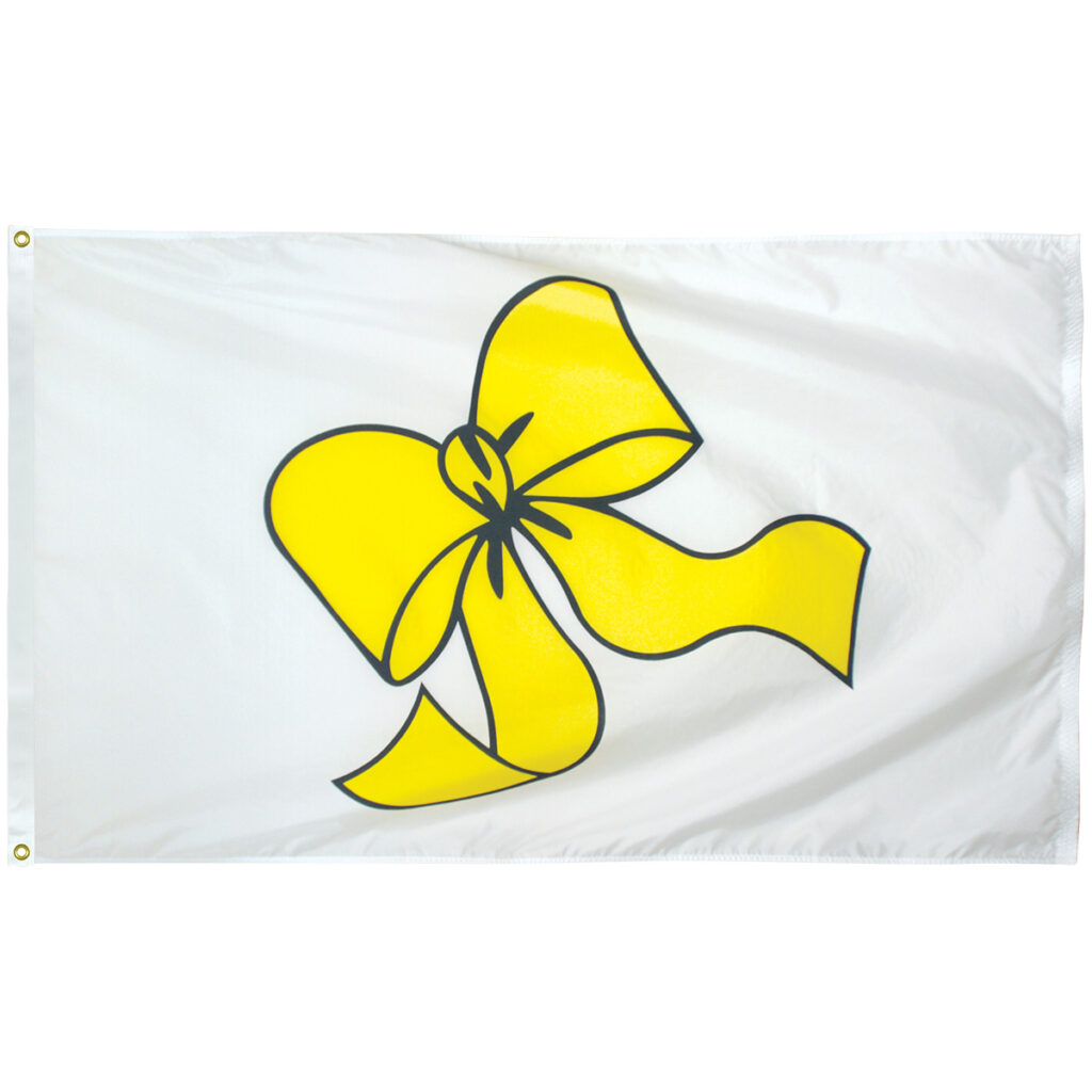 yelow ribbon flag 3x5 nylon outdoor 070324