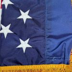 u.s. 3'x5' nylon indoor flag with pole hem & fringe