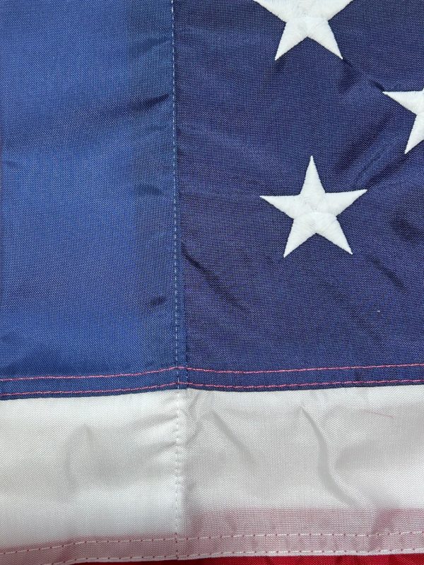 u.s. 3'x5' nylon indoor flag with pole hem & fringe