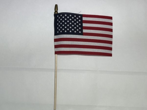 u.s. 4" x 6" cotton no fray stick flag