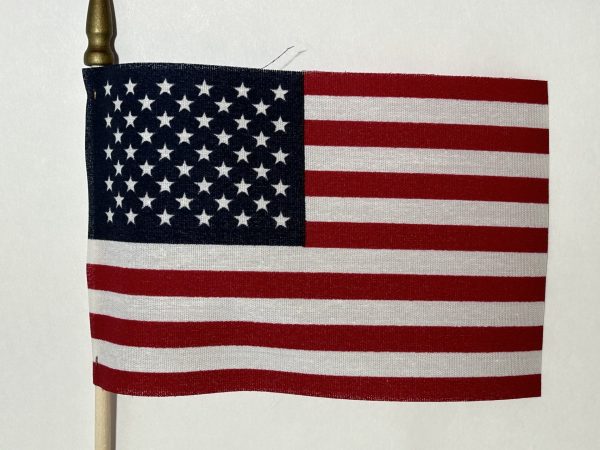 u.s. 8"x12" cotton no fray stick flag