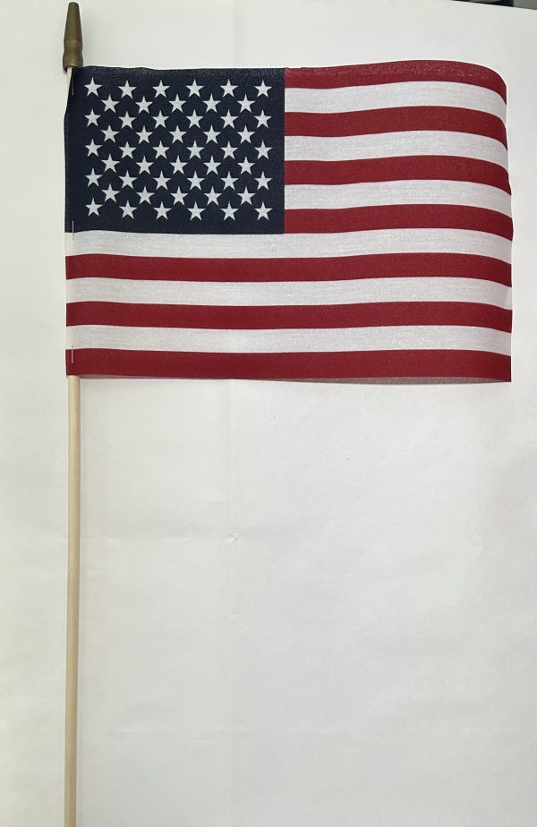 u.s. 8"x12" cotton no fray stick flag