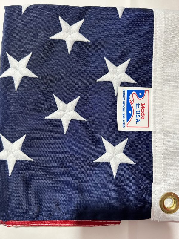 u.s. 3'x5' chain stitched endura nylon flag