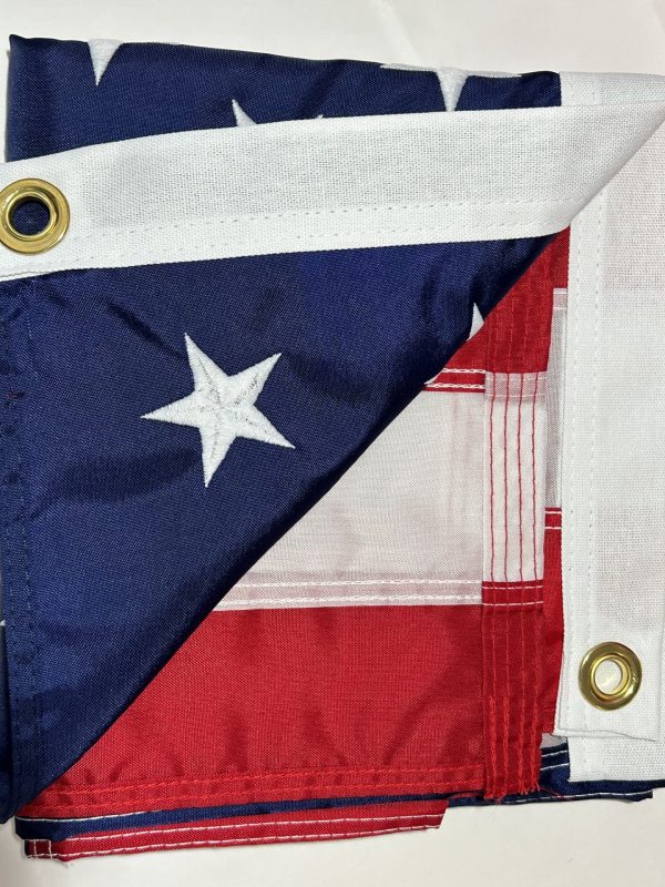 u.s. 3'x5' chain stitched endura nylon flag