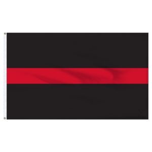 thin red line 2'x3' nylon flag with grommets