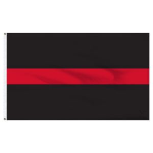 thin red line 2'x3' nylon flag with grommets
