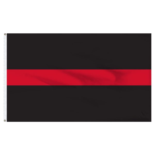 thin red line 2'x3' nylon flag with grommets