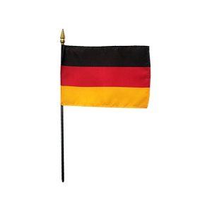 germany 4"x6" cotton stick flag