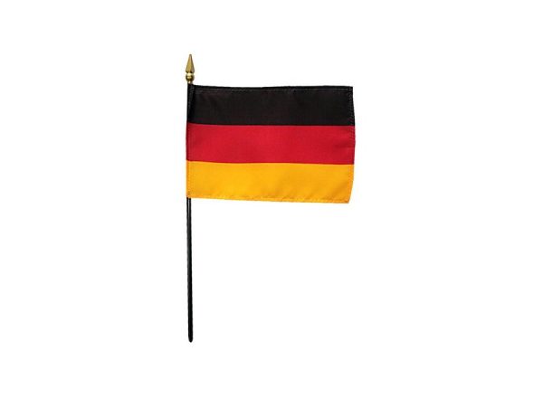 germany 4"x6" cotton stick flag