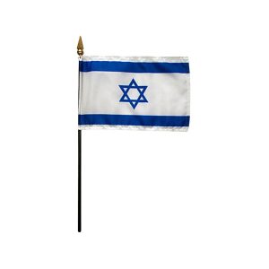 israel 4"x6" stick flag