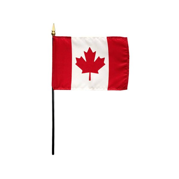 canada 4" x 6" stick flag