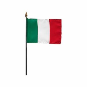 italy 4"x6" stick flag