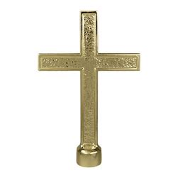 metal passion cross gold with ferrule (for oak poles)