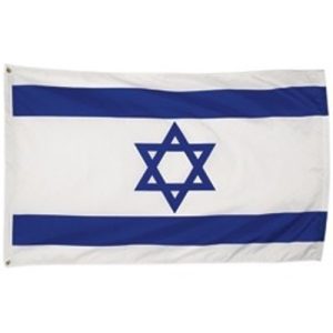 israel 3'x5' nylon outdoor flag with grommets