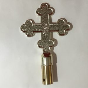 metal botonee cross with ferrule 5 3/4" high