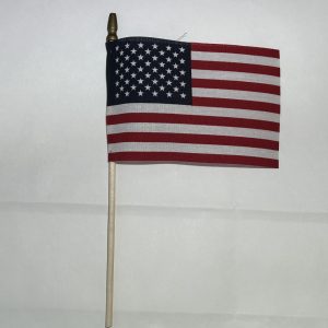 u.s. 4" x 6" cotton no fray stick flag