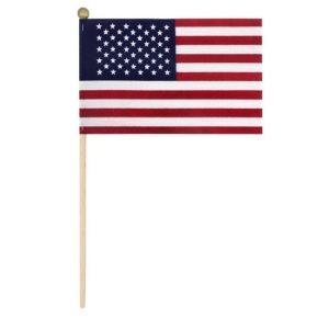 u.s. 8"x12" cotton no fray stick flag u.s. 8"x12" cotton no fray stick flag