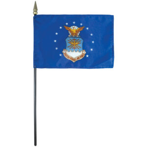 air force 4" x 6" e gloss stick flag
