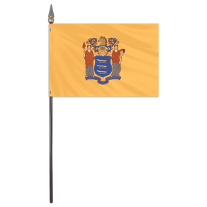 nj 4"x6" e gloss stick flag