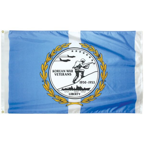 korean war veterans commemorative 3'x5' nylon outdoor flag with grommets