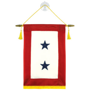 blue star (2) star 8"x12" service banner flag