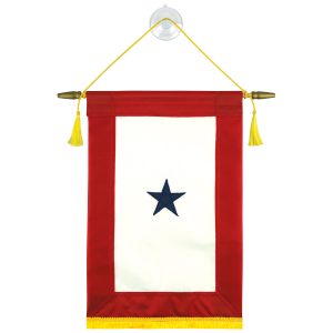 blue star (1) star service 8"x12" banner flag