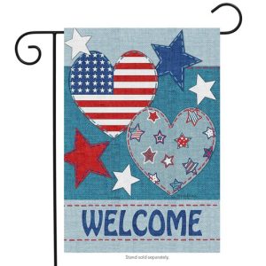 patriotic patchwork garden flag