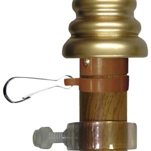 porch pole 6' x 1" wood finish rotating porch pole 2 piece