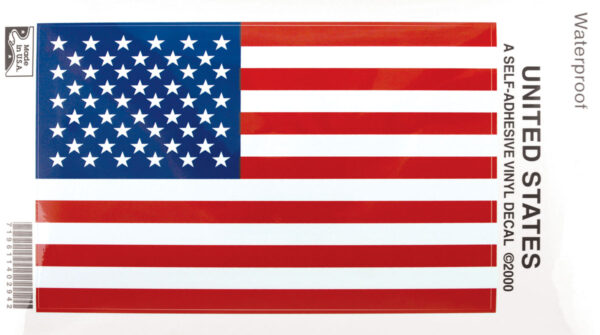 decal american flag left hand 2 3/8" x 4" vinyl