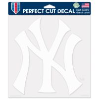 ny yankees perfect cut decal white