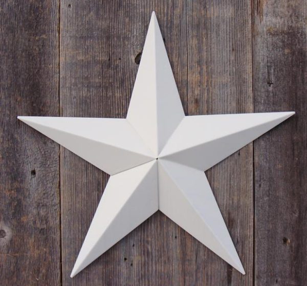 barn star 05" solid ivory
