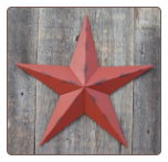 barn star 24" rustic barn red