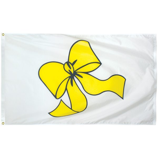 yellow ribbon 3'x5' nylon outdoor flag with grommets