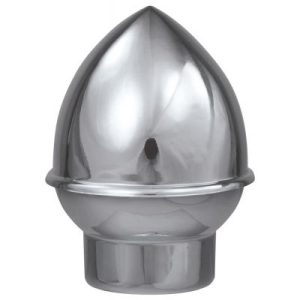 flagpole topper acorn silver plastic for 1" pole