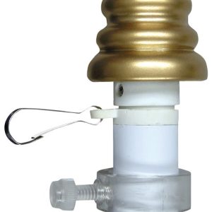 porch pole 5' x 1" white aluminum rotating
