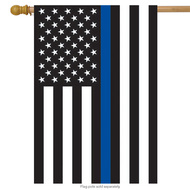 thin blue line printed grommet flag