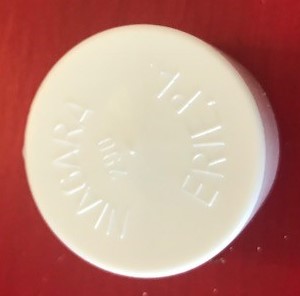 white plastic end caps 1 1/2" diameter