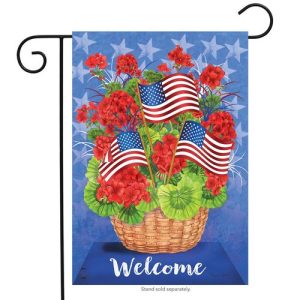 patriotic basket garden flag