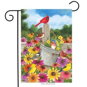 spring gathering cardinal garden flag