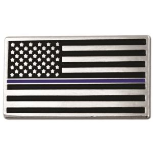 thin blue line american flag lapel pin