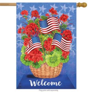 patriotic basket house flag