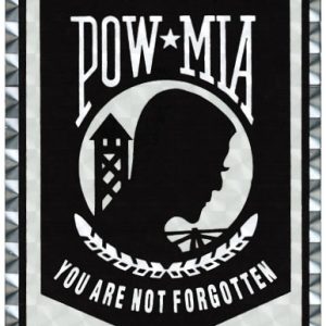 pow mia decal 2 9/16 x 3 9/16 stiki bak reflective