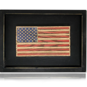 desk flag old glory black frame