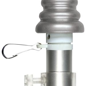 porch pole 6' x 1" silver aluminum rotating