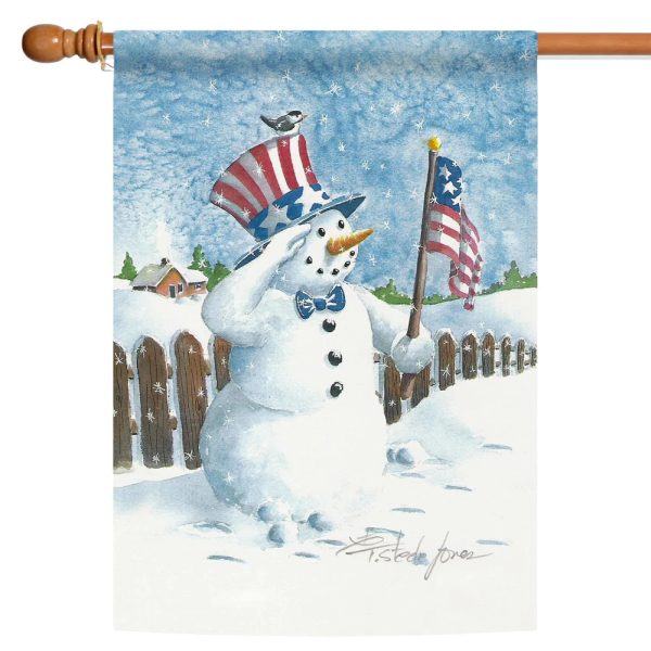 uncle snowman house flag