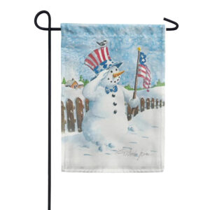 uncle snowman garden flag