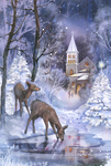 frozen fawns garden flag